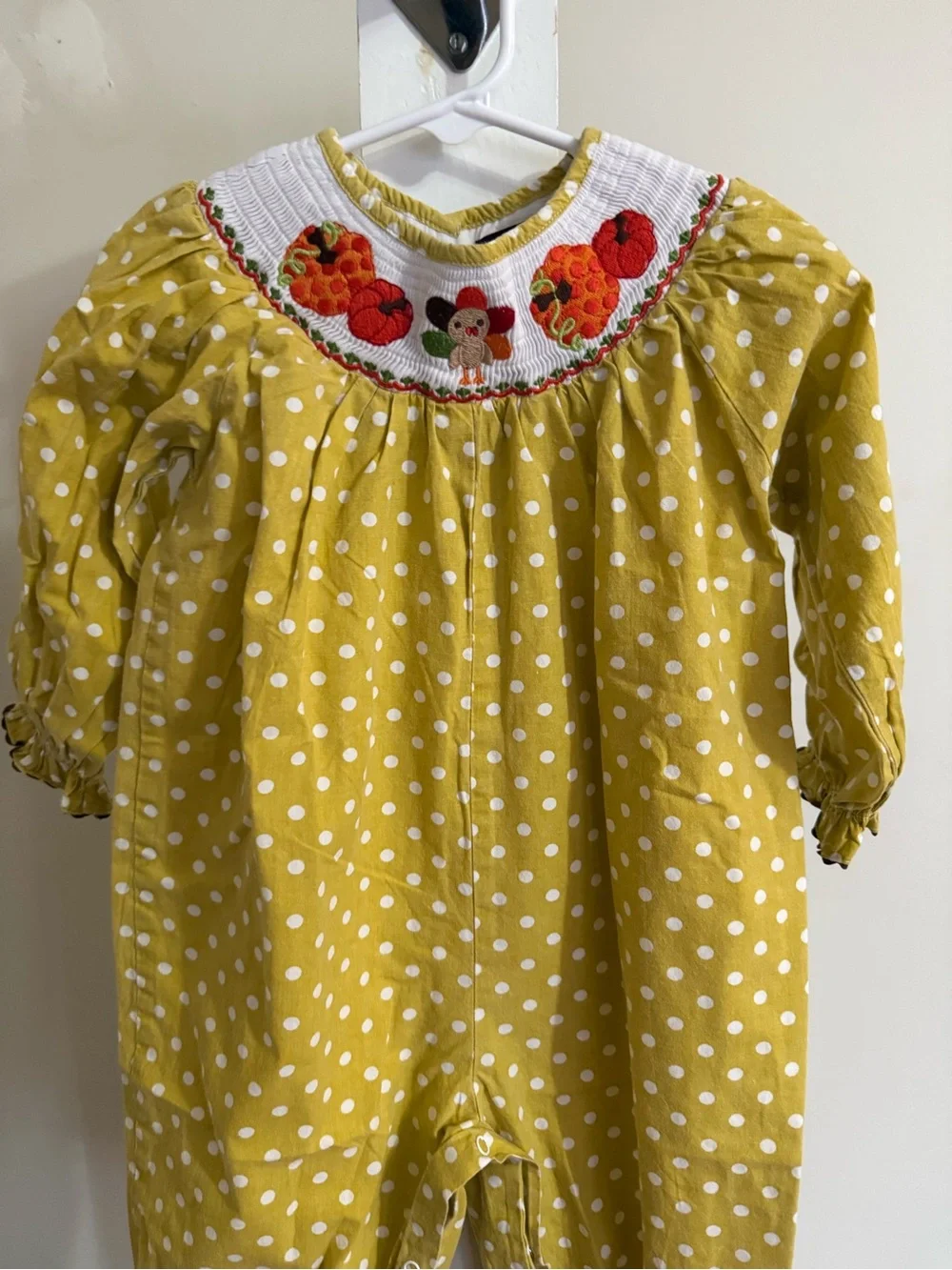 Lil Cactus Smocked Thanksgiving Romper